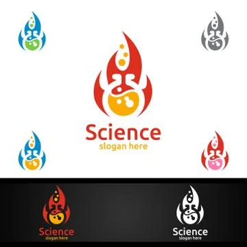 Science and Research Lab Logo for Microbiology, Biotechnology, Chemistry, or  Stock Illustration