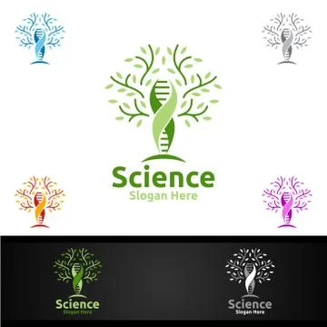 Science and Research Lab Logo for Microbiology, Biotechnology, Chemistry, or  Stock Illustration
