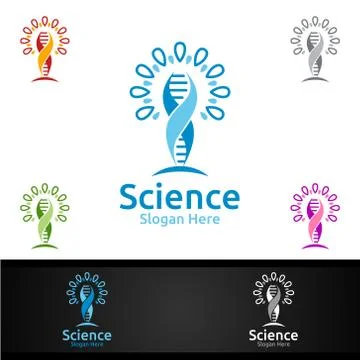Science and Research Lab Logo for Microbiology, Biotechnology, Chemistry, or  Stock Illustration
