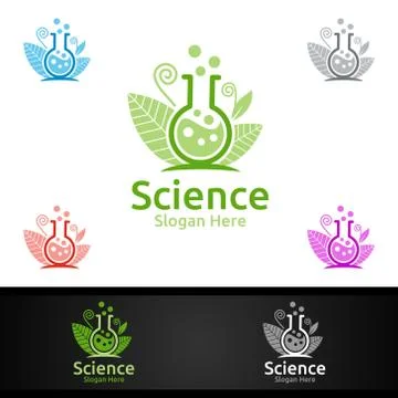 Science and Research Lab Logo for Microbiology, Biotechnology, Chemistry, or  Stock Illustration