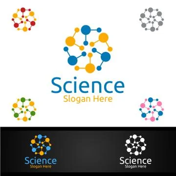 Science and Research Lab Logo for Microbiology, Biotechnology, Chemistry, or  Stock Illustration