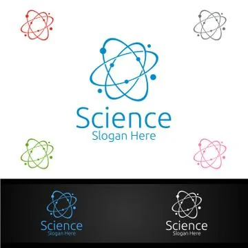 Science and Research Lab Logo for Microbiology, Biotechnology, Chemistry, or  Illustrazione stock