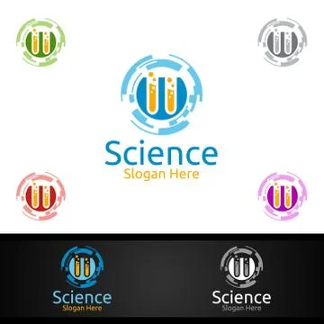 Science and Research Lab Logo for Microbiology, Biotechnology, Chemistry, or  Stockillustratie