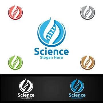 Science and Research Lab Logo for Microbiology, Biotechnology, Chemistry, or  Stock Illustration
