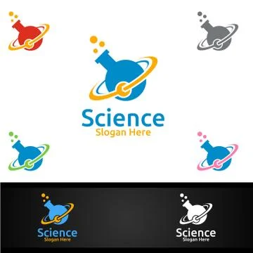 Science and Research Lab Logo for Microbiology, Biotechnology, Chemistry, or  Stock Illustration