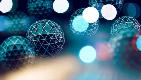 Science and technology abstract background.3d illustration Stock Illustration