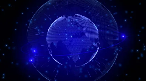 Science and technology abstract spinning earth globe fantasy Stock Footage 43428058