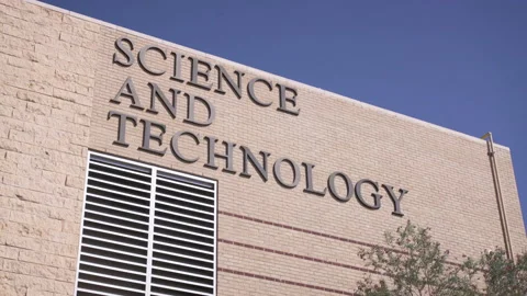 Science and Technology on academic building Stock Footage 134356191