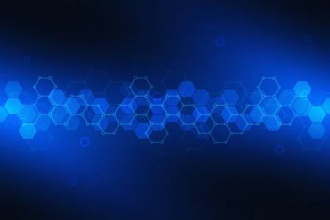 Science and technology background with hexagons pattern. Hi-tech background of イラスト素材
