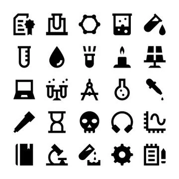 Science and Technology Vector Icons Stock Illustration
