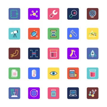 Science and Technology Vector Icons イラスト素材