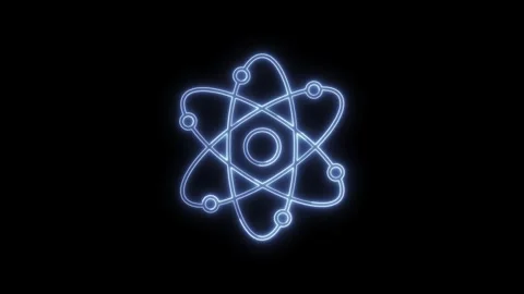 Science atom molecule icon Stock Footage 340473229