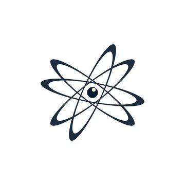 Science atom molecule icon white background Stock Illustration