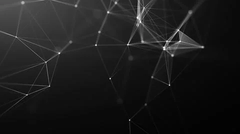 Science background. Abstract digital background plexus made of dots and lines Stockillustratie