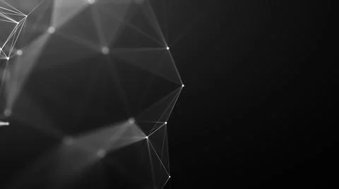 Science background. Abstract digital background plexus made of dots and lines Stock Photos