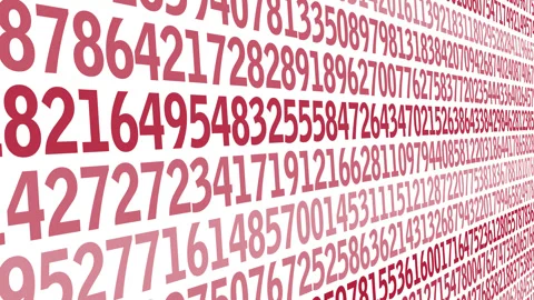 Science background algorithmic exploration of numerical patterns on white canvas Stock Footage 271198844