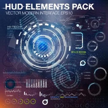 Science background with cells and DNA HUD.Life and biology, medicine scientific Stock Illustration