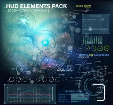 Science background with cells and DNA HUD.Life and biology, medicine scientific Stock Illustration
