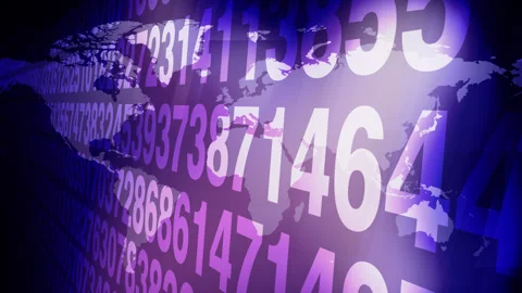 Science background exploring world through numbers and world map using algorithm Video stock 271187400