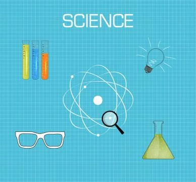 Science background flat desing Stock Illustration
