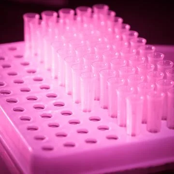 Science background loading solutions tubes Stock Photos