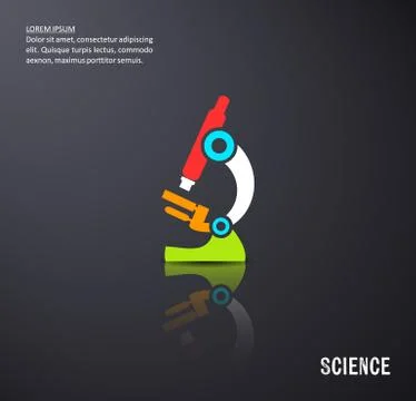 Science background with microscope icon Stock-Illustration