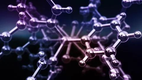 Science background with molecule or atom Stock Illustration