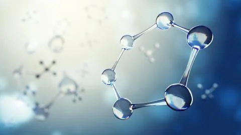 Science background with molecules and atoms Stock Illustration