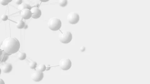 Science Background, Spheres with Changing Connections Fly Up Stock Footage 140683568
