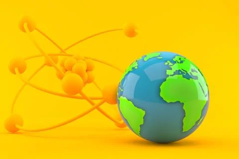 Science background with world globe イラスト素材