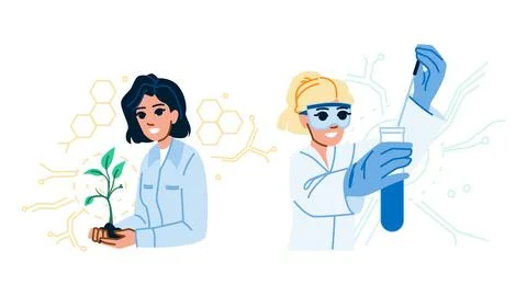 Science biotechnology breakthrough vector Illustrazione stock