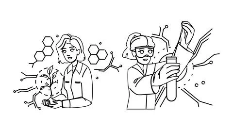 Science biotechnology breakthrough vector Illustrazione stock