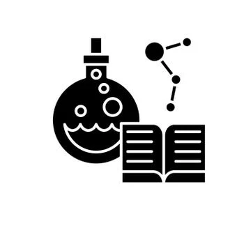 Science black icon, vector sign on isolated background. Science concept symbol 스톡 일러스트