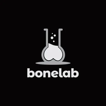 Science bone laboratory logo design, vector graphic symbol icon illustratio.. Stock Illustration
