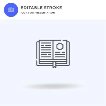 Science Book icon vector, filled flat sign, solid pictogram isolated on white Stockillustratie