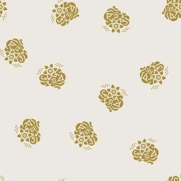 Science brain glyph seamless pattern Stock Illustration