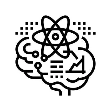 Science brain line icon vector illustration イラスト素材