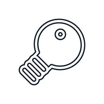 Science bulb idea in outline style Stock Illustration