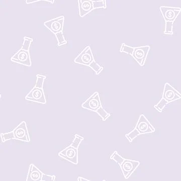 Science business intelligence line vector seamless pattern 스톡 일러스트