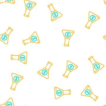 Science business intelligence vector seamless pattern Stockillustratie