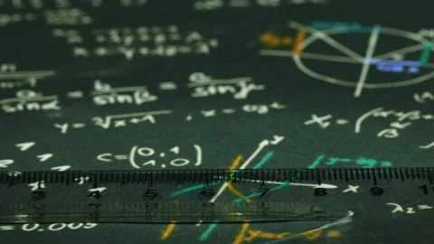 Science Calculation Physics Math and Chemisrty Formulas Background Stock Footage 242715467