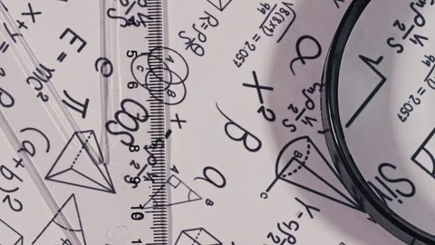 Science Calculation Physics Math and Chemisrty Formulas Background Stock Footage 242718724