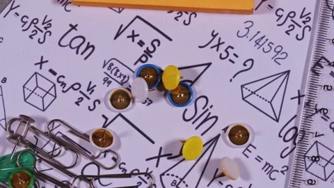 Science Calculation Physics Math and Chemisrty Formulas Background Stock Footage 242720272