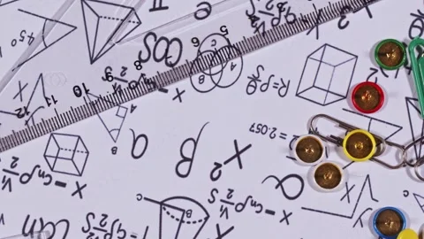 Science Calculation Physics Math and Chemisrty Formulas Background Stock Footage 242721761