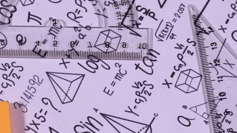 Science Calculation Physics Math and Chemisrty Formulas Background Stock Footage 242723375