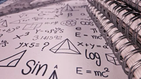 Science Calculation Physics Math and Chemisrty Formulas Background Stock Footage 242726093