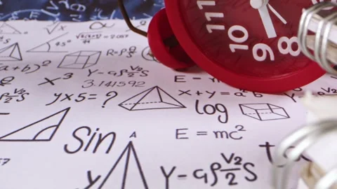 Science Calculation Physics Math and Chemisrty Formulas Background Stock Footage 242726897
