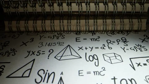 Science Calculation Physics Math and Chemisrty Formulas Background Stock Footage 242728987