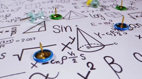 Science Calculation Physics Math and Chemisrty Formulas Background Stock Footage 242729836