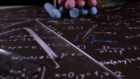 Science Calculation Physics Math and Chemisrty Formulas Background Stock Footage 242734558